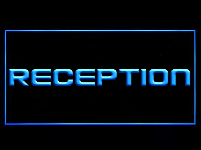 Reception Wordmark 2 LED Neon Light Sign